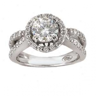 18k White Gold Couture Diamond Semi-mount Engagement Rong