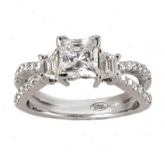 18k White Gold Couture Diamond Semi-mount Engagement Ring
