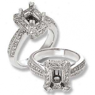 Couture Collection 18k White Gold Diamond Semi-mount