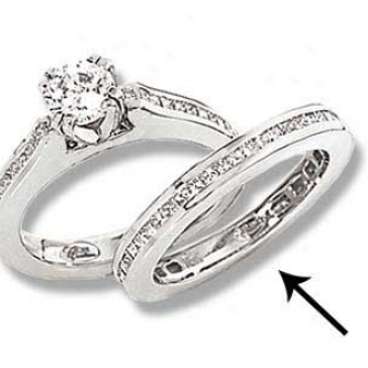 Couture Collection 18k White Gold Princess Cut Diamond Band