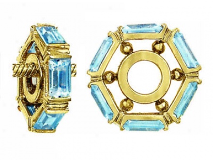 December - Swiss Blue Topaz Baguette Storywheel