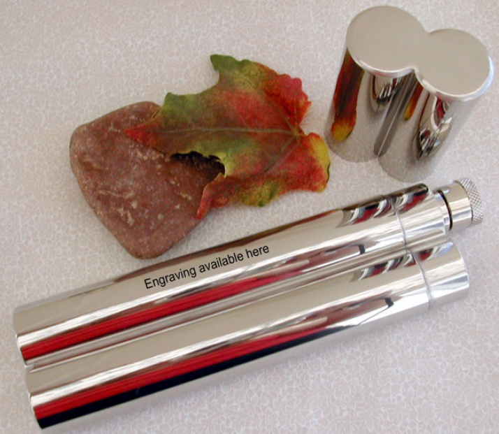 Engraved Cigar Holder With Flask