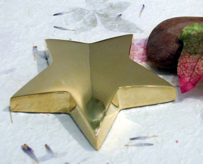Engraved Gold Plated Star Paperweight