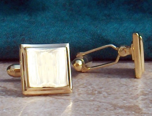 Engraved Gold Vermeil Cuff Links
