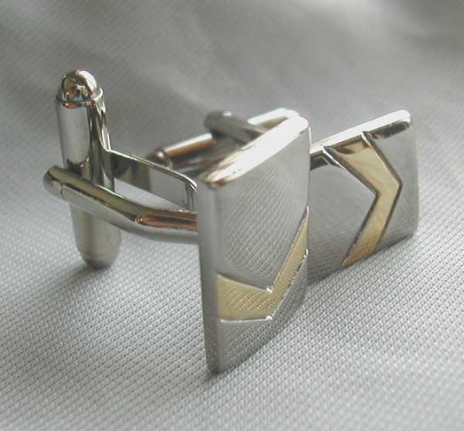 Engraved Pair Tone Cufflinks