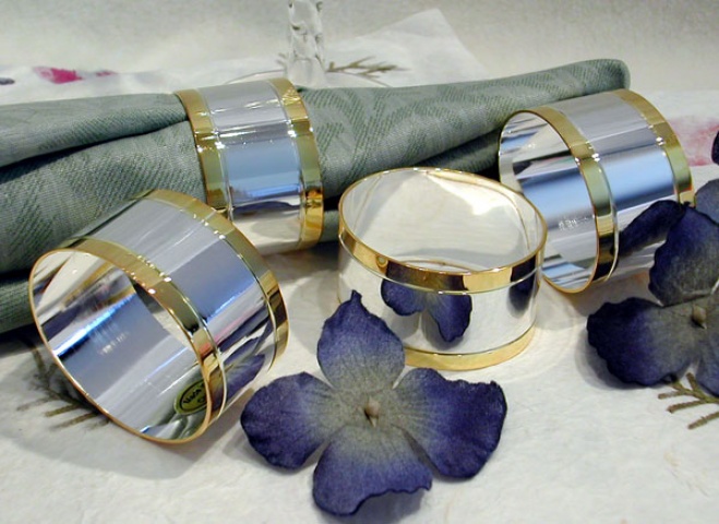 Engraved Two Tone Napkin Rings
