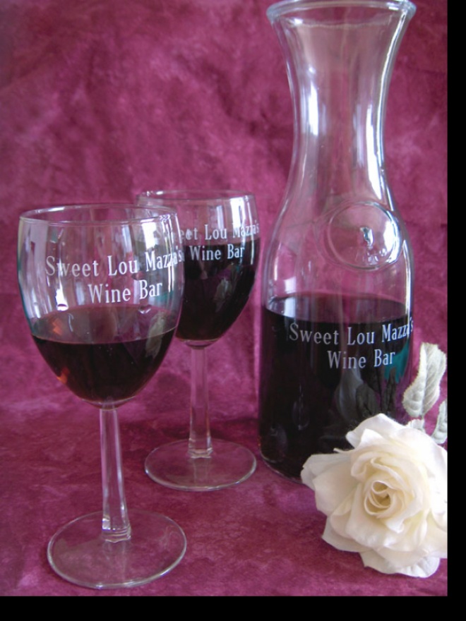 Engraved Wine Carafe Set