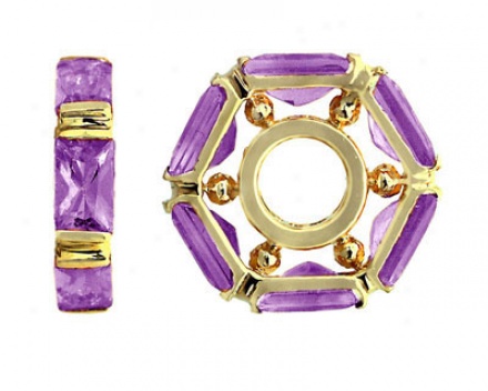 February - Amethyst Large Bagette Storywheel