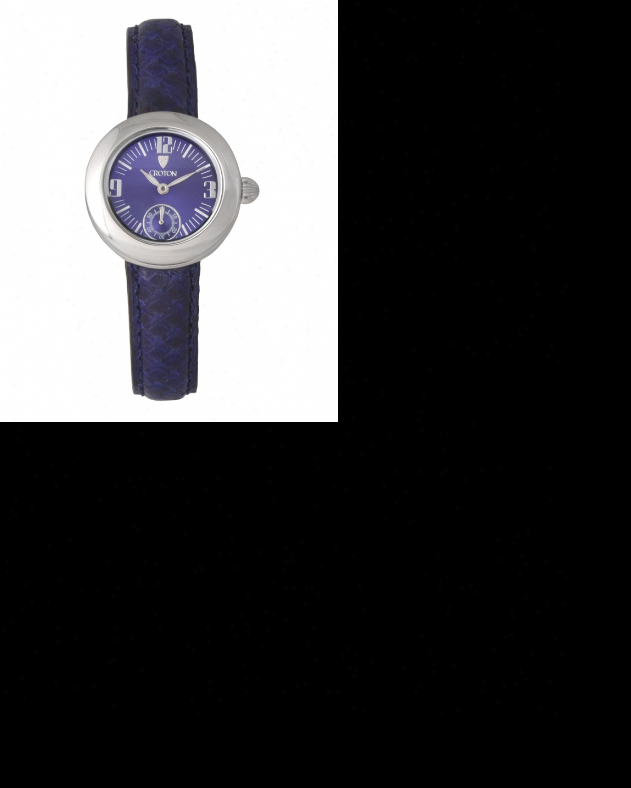 Ladiea Croton Reserve Watch With Blue Python Leather Strap