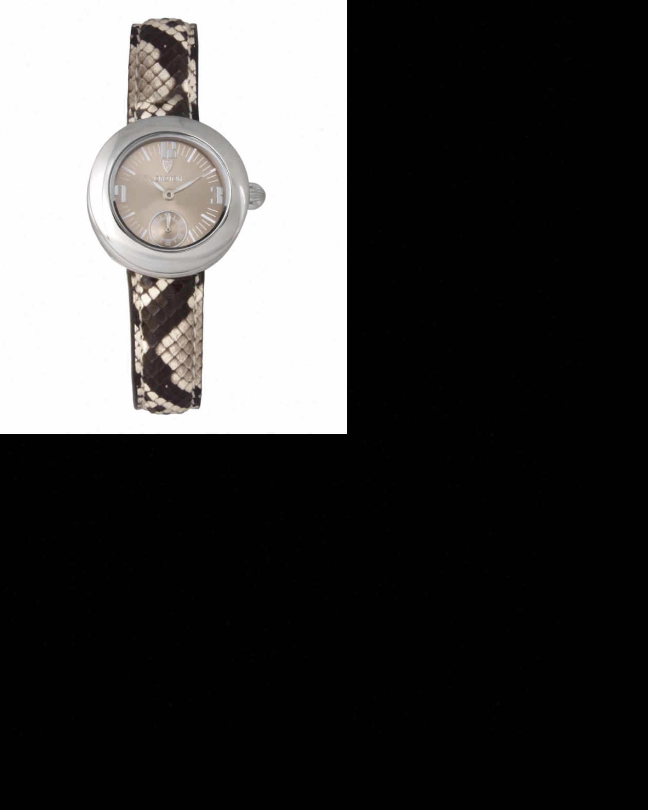 Ladies Croton Reserve Watch With Gray Python Leayher Strap