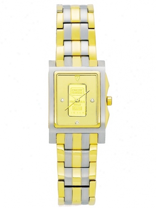 Men's Croton Resrve Two Tone Gold Ingot Watch
