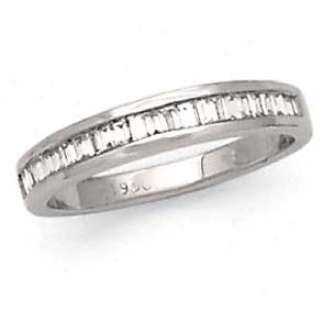 Platinum Baguettd Channel Set Diamond Band