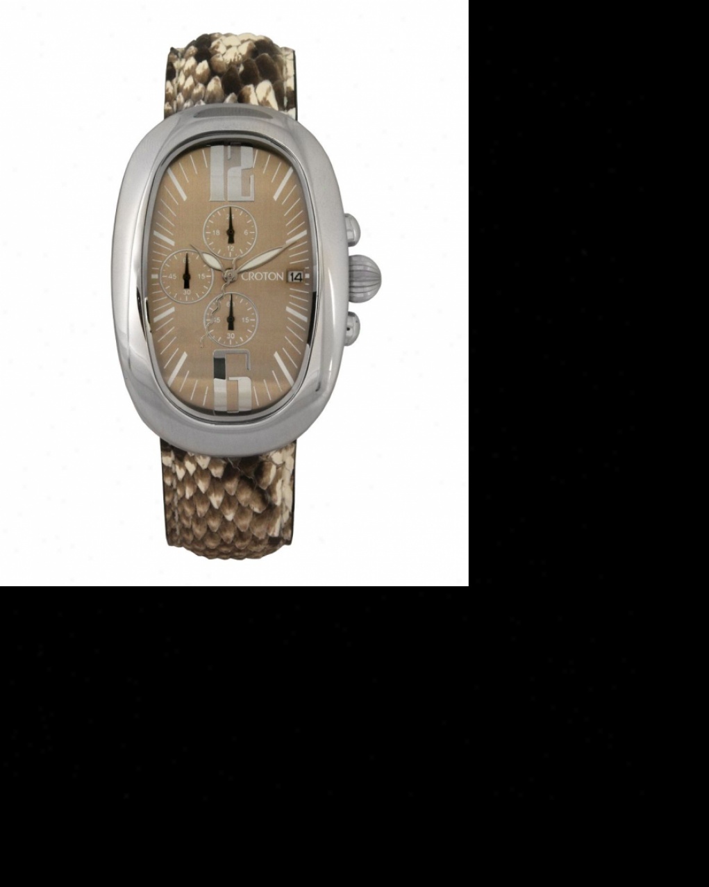 Unisex Croton Reserve Wtach With Gray Python Leather Strap