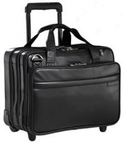 Briggs & Riley @work Wheeled Collection Leather Ultimate Rolling Organized Computer Case #lr222