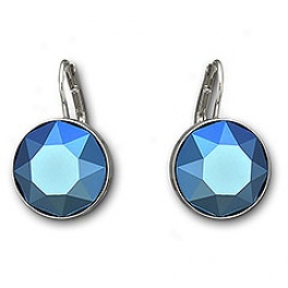 Bella Metallic Blue Pierced Earrings