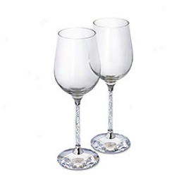 Ctystalline White Wine Glasses (set Of 2)