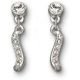 Waves Drop Pierced Earrings