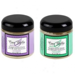 Ciao Bella Body Bamboo Exfoliant With Pure Cane Sugar Cucumber - 4 Oz