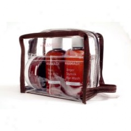 Hamadi Custom Daily Pack -short Hair 8 Oz Ginger Soymilk Shampoo, 8 Oz Shea Rice Conditioner, 4oz Pomade