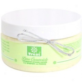 Treat Beauty Lime Creamqicle Whipped Cream Scrub ~ With Papaya & Honey 8 Oz