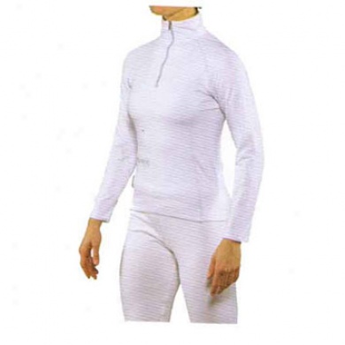Steele Long-sleeve Zip Mock White X-small