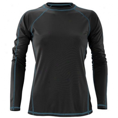 Women's Lightweight Crew Base Layer Black Large
