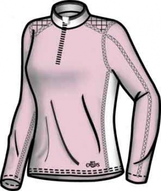 Women's Tech Zip-t Pink/white Medium